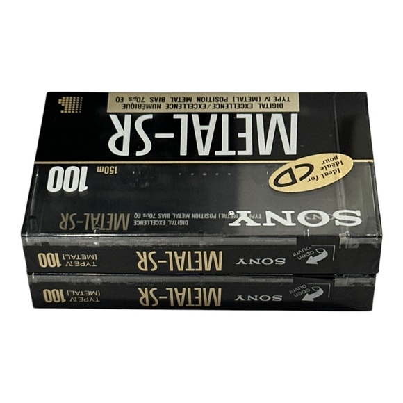 SOLDSony METAL-SR 100 Metal Cassette Tape Lot 2 Tapes - Picture 4 of 7